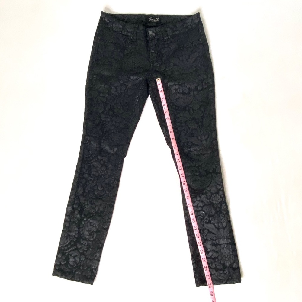 Seven7 Black Waxed Skinny Jeans - Picture 3 of 7